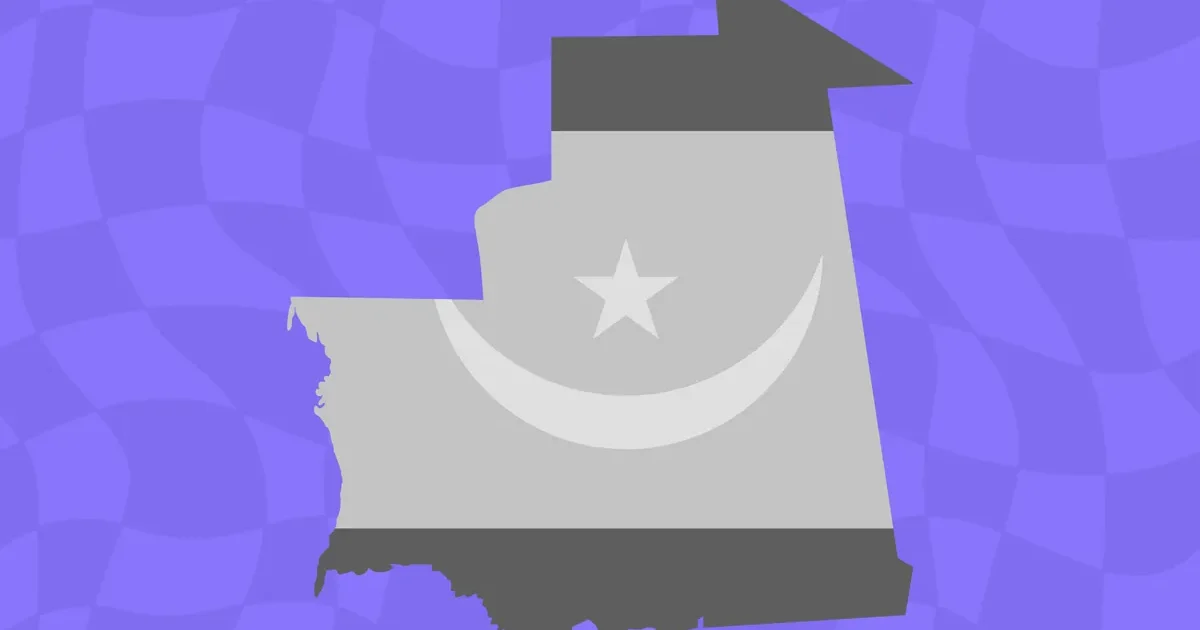 Map of Mauritania highlighting its development pipeline